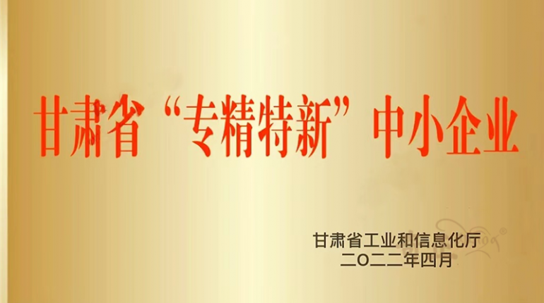 甘肃省“专精特新”中幼企业