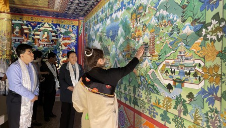 参观IM电竞藏药文化展厅
